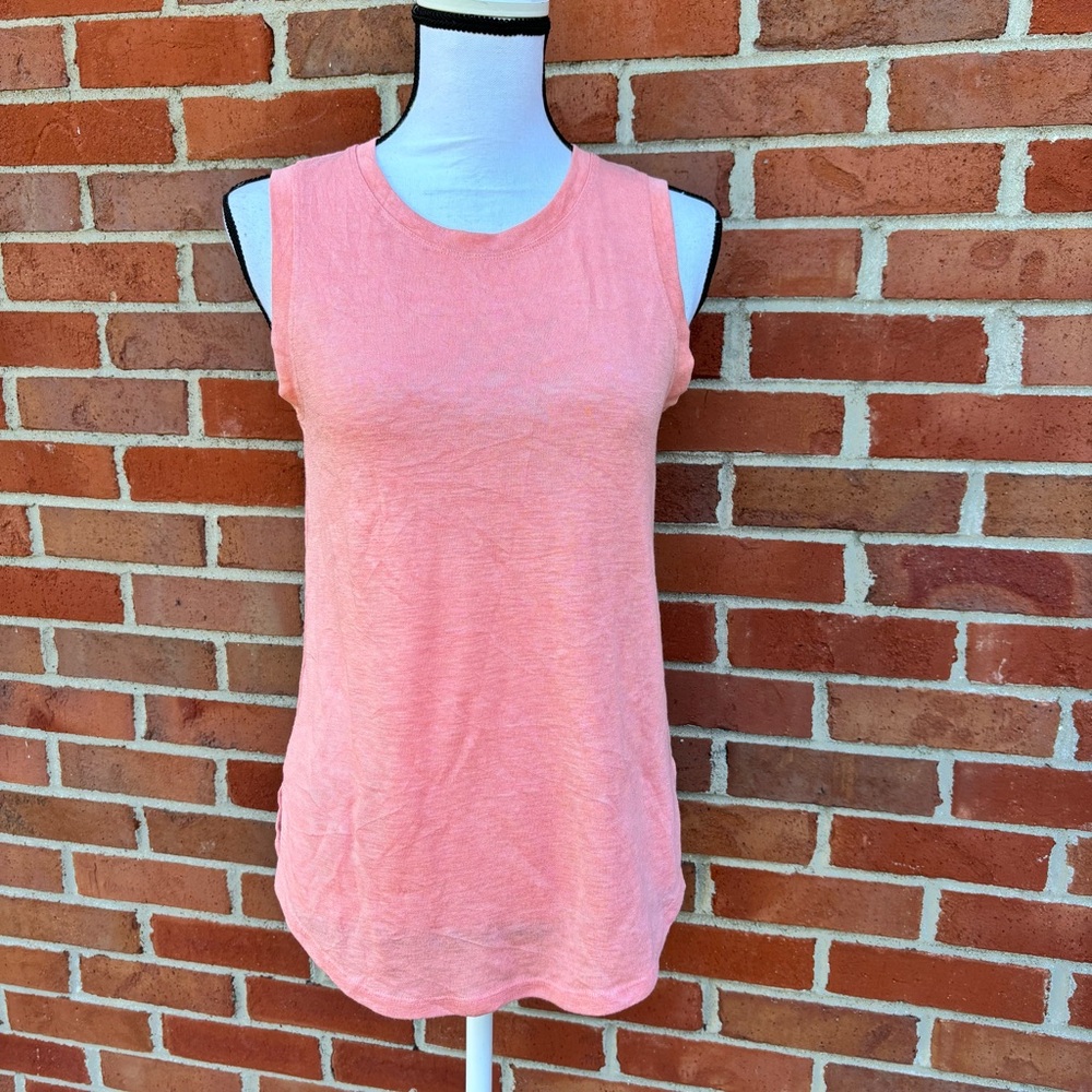 Athleta Coral Pink Loose Fit Breezy Sleeveless Tank Top Womens XS Athleisure